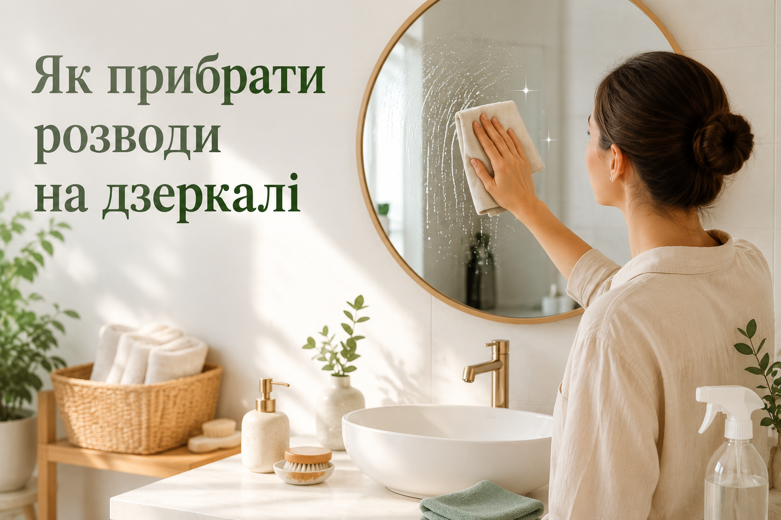 Як прибрати розводи на дзеркалі